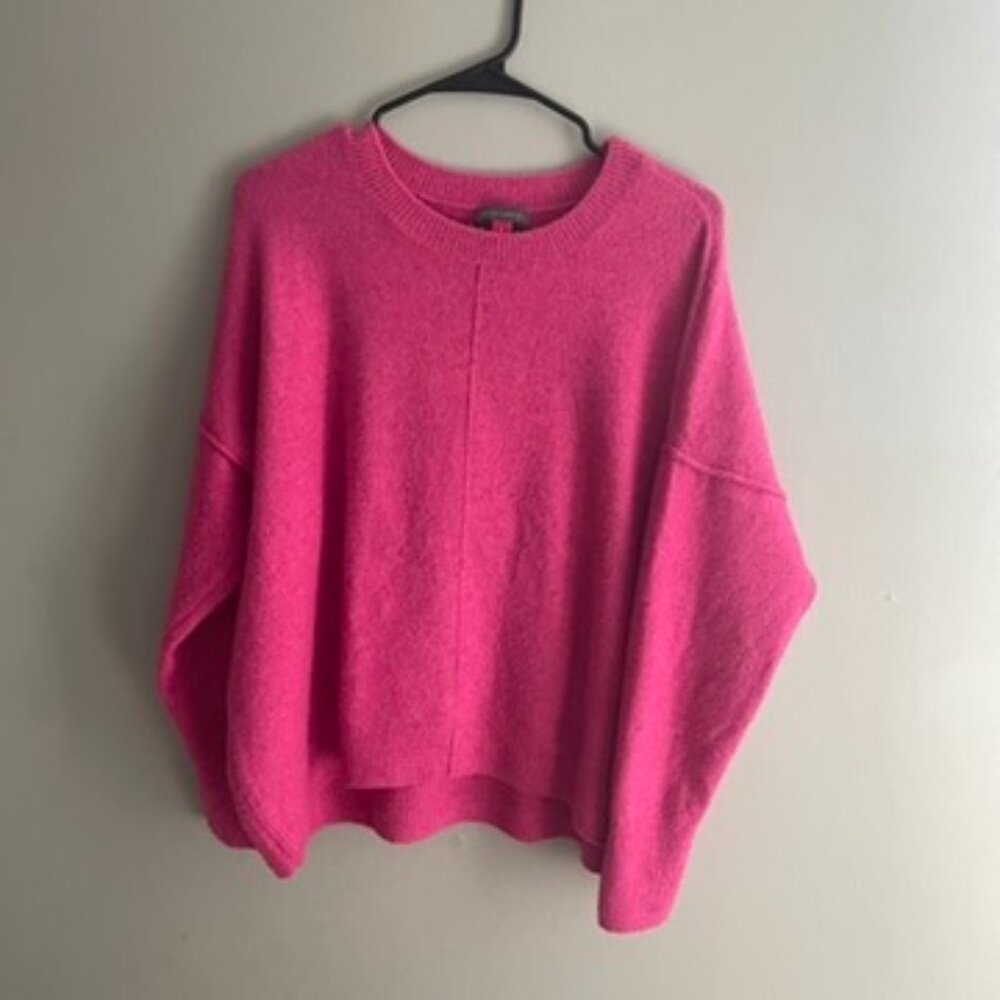 Vince Camuto Pink Oversized Sweater Women’s Large Cozy Soft Knit Barbiecore